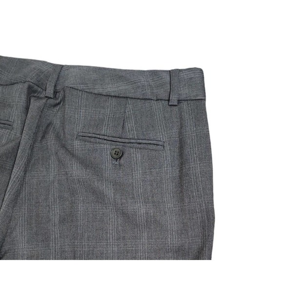 Theory Womens Gray Windowpane Dress Pants RN# 98406 Size 4 Workwear Slacks USA - Picture 4 of 12